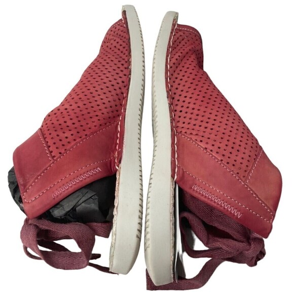 NEW Softinos By FLY London Women's Size 5 Leather Tie-Back Sandals Red 36 EU NIB - Picture 3 of 12